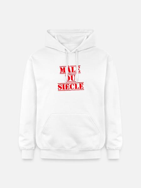 MALE OF THE CENTURY - quirky pun - Gildan Unisex Softstyle® Midweight Hoodie - white