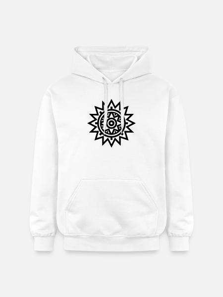 Aztec sun - Gildan Unisex Softstyle® Midweight Hoodie - white