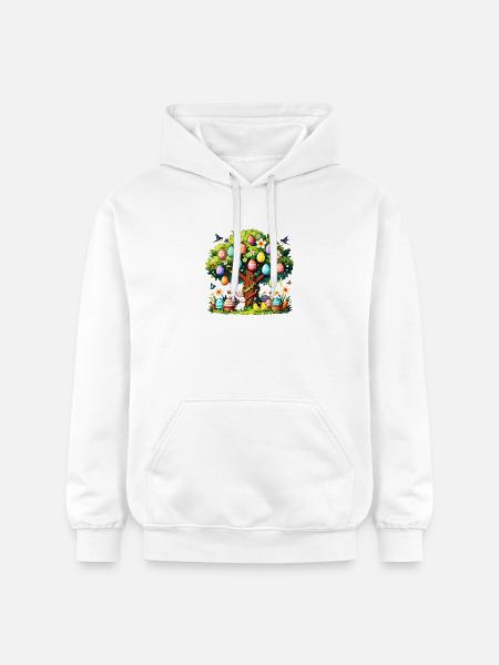 Easter Garden EggTree - Gildan Unisex Softstyle® Midweight Hoodie - white