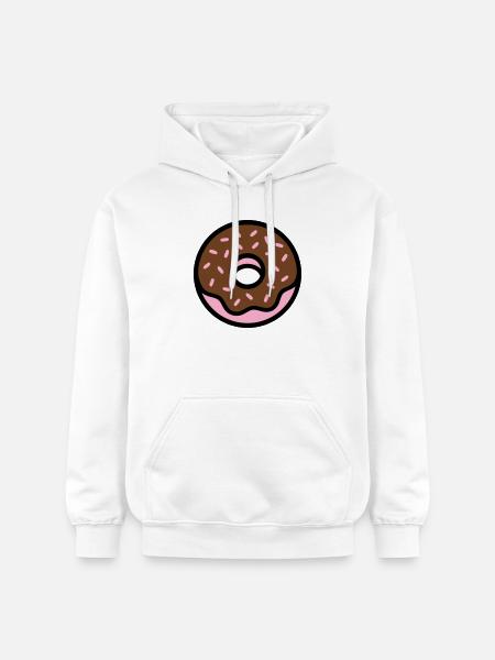 Donut Chocolate Sprinkles Icon - Gildan Unisex Softstyle® Midweight Hoodie - white