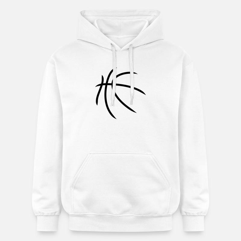 Basketball | Muster | Ball - Sweat à capuche Softstyle® Gildan Unisexe - blanc
