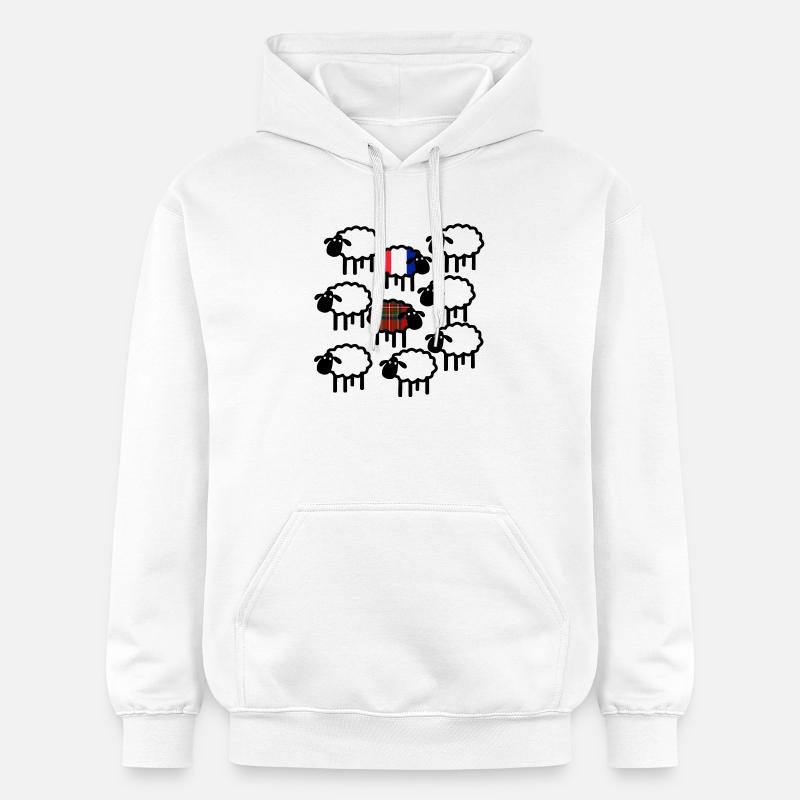 Moutons français et écossais - Sweat à capuche Softstyle® Gildan Unisexe - blanc