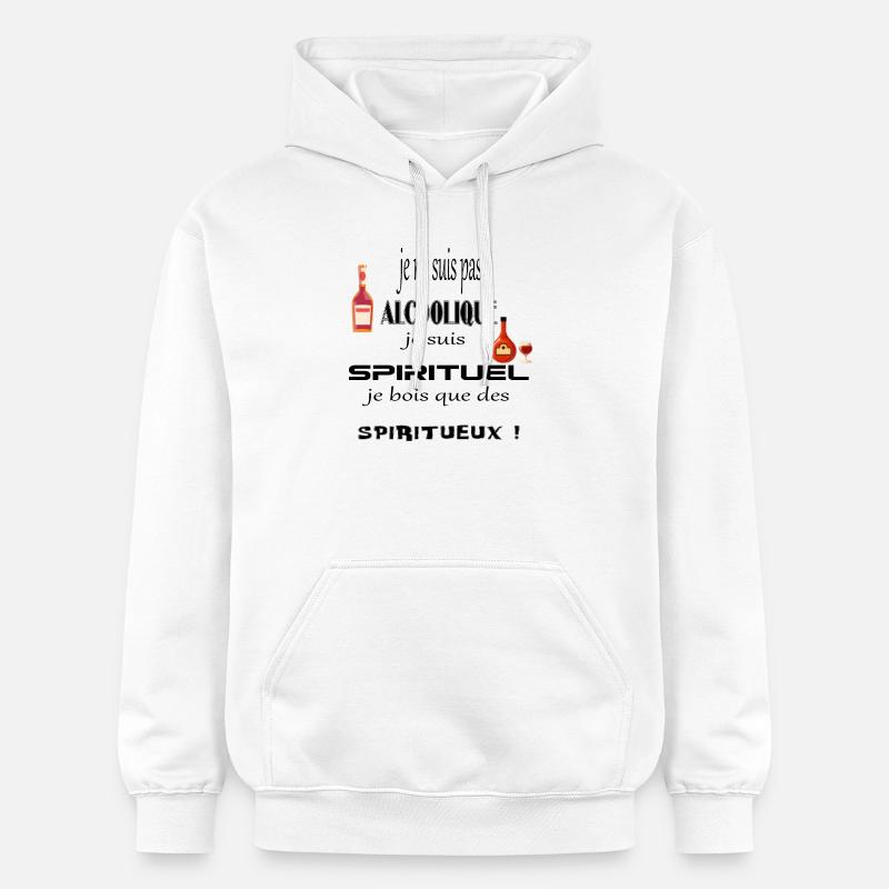 Je ne suis pas Alcoolique ! - Sweat à capuche Softstyle® Gildan Unisexe - blanc