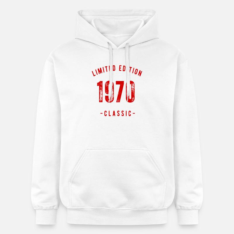 Edition Limitée 1970 Design Rétro - Sweat à capuche Softstyle® Gildan Unisexe - blanc