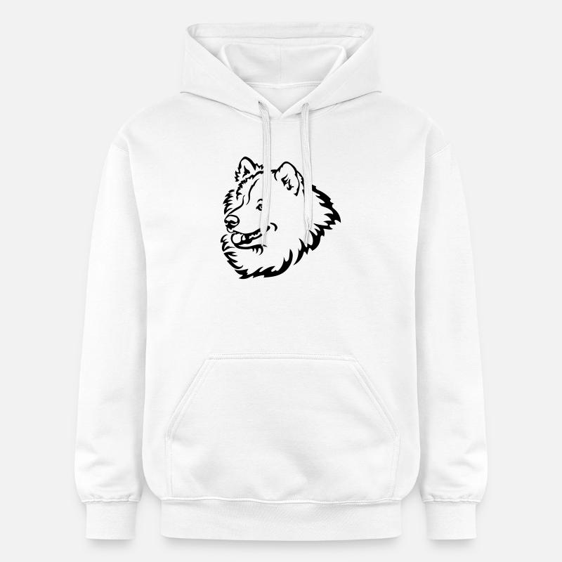 Tête de Samoyède - Sweat à capuche Softstyle® Gildan Unisexe - blanc