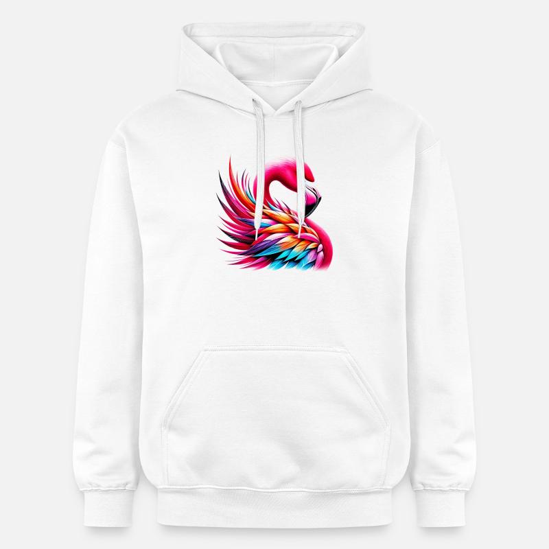 Flamant - Sweat à capuche Softstyle® Gildan Unisexe - blanc