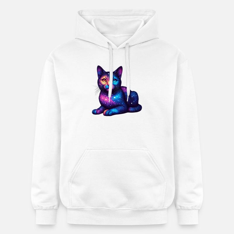 Chat - Sweat à capuche Softstyle® Gildan Unisexe - blanc
