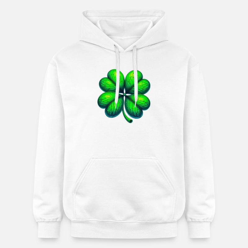 Trèfle à quatre feuilles - Sweat à capuche Softstyle® Gildan Unisexe - blanc