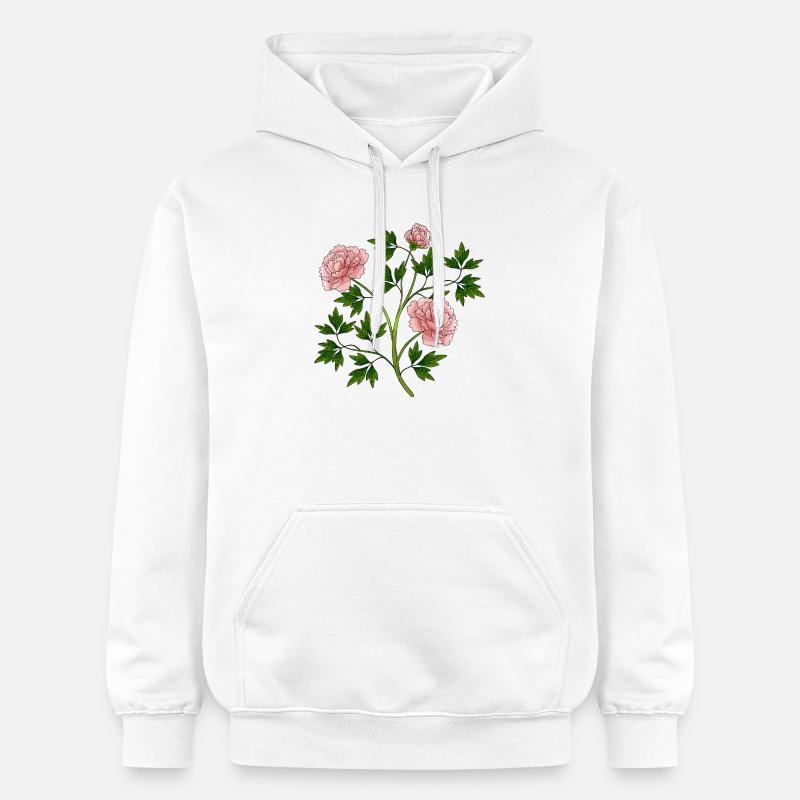 Fleur - Sweat à capuche Softstyle® Gildan Unisexe - blanc