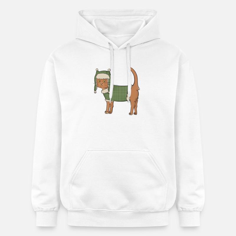 Chat-pka - Sweat à capuche Softstyle® Gildan Unisexe - blanc