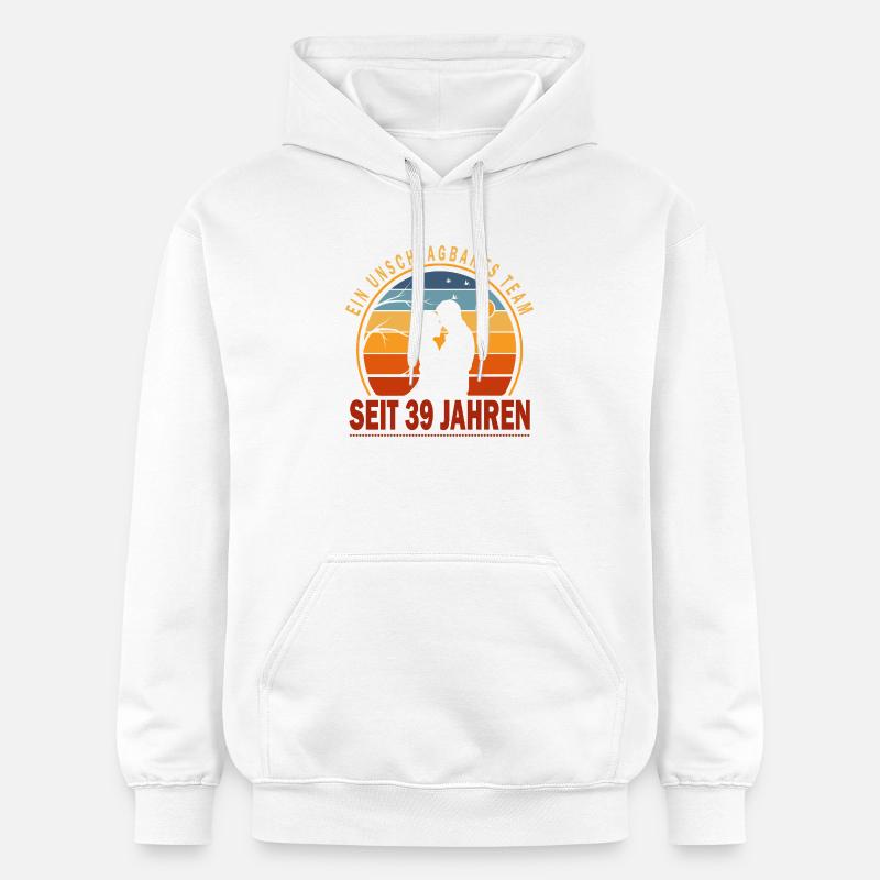 39 Jahre Beziehung Geschenk Ehemann Ehefrau - Gildan Unisex Softstyle® Midweight Hoodie - Weiß