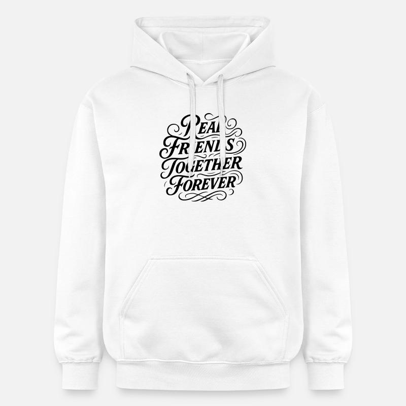 De vrais amis Amitié pour toujours - Sweat à capuche Softstyle® Gildan Unisexe - blanc
