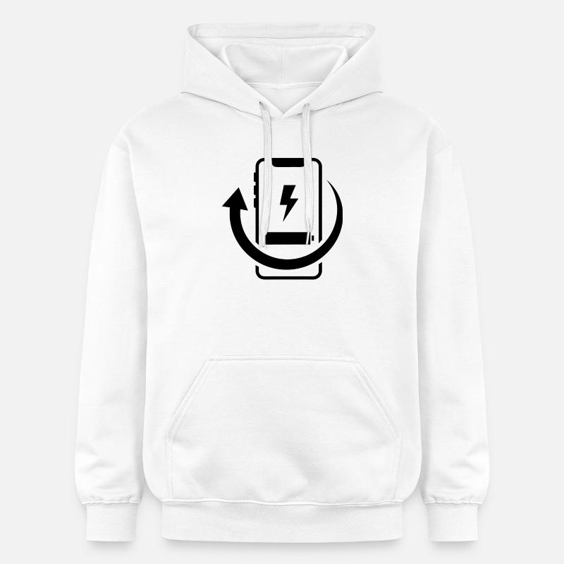 Cercle d’Énergie Éclair - Sweat à capuche Softstyle® Gildan Unisexe - blanc