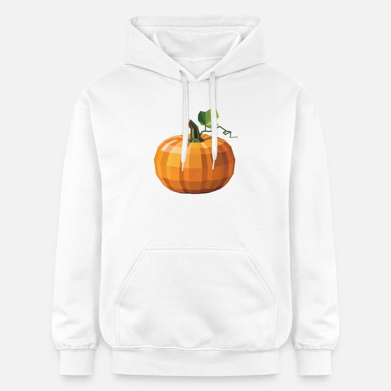 Citrouille - Cool Low Poly Logo - Sweat à capuche Softstyle® Gildan Unisexe - blanc