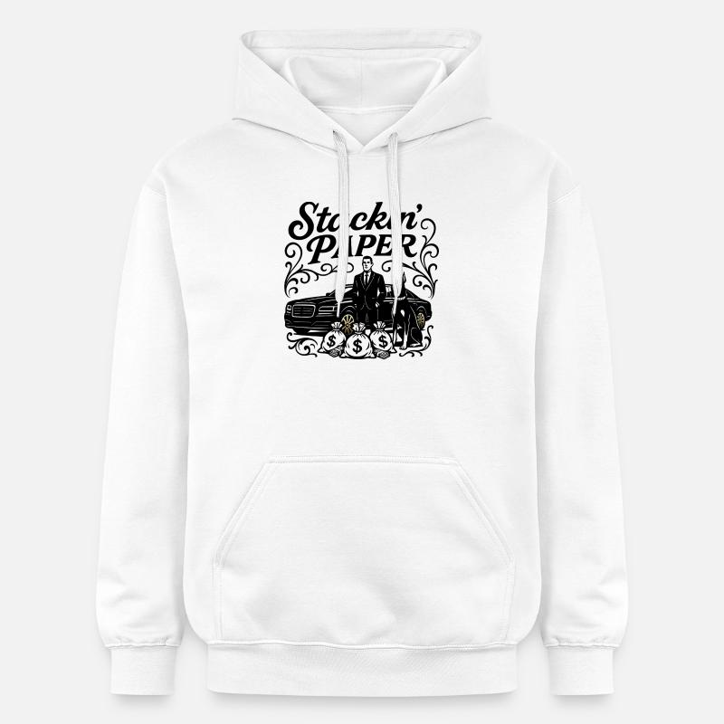 Papier Stackin - Sweat à capuche Softstyle® Gildan Unisexe - blanc