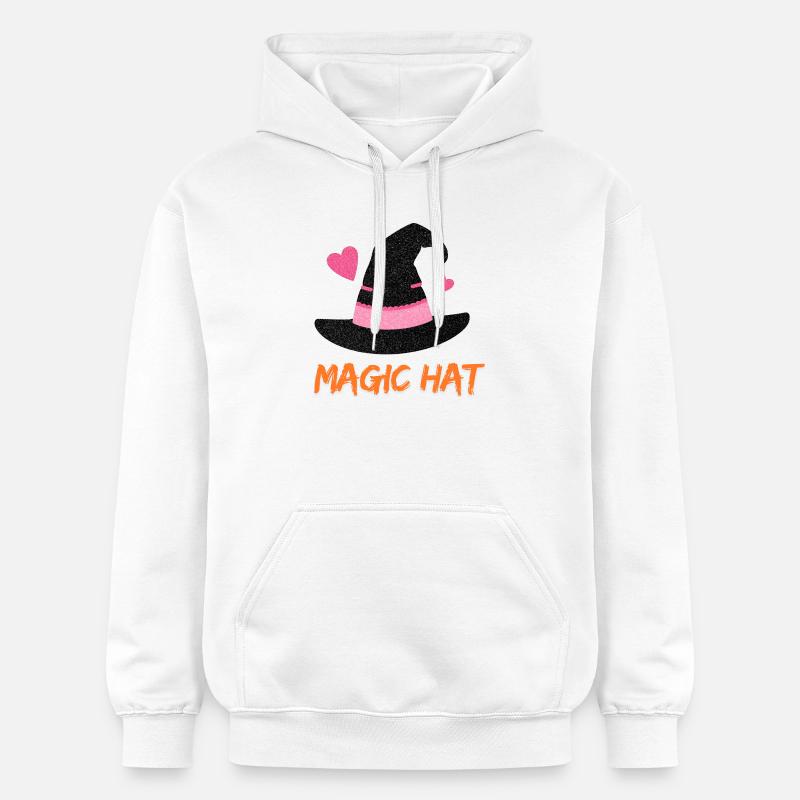 Magic hat - Pink Glitter Magic Hat - Gildan Unisex Softstyle® Midweight Hoodie - white