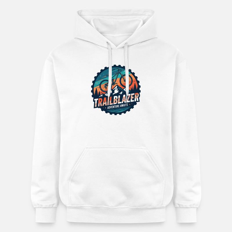 Aventure de VTT Trailblazer - Sweat à capuche Softstyle® Gildan Unisexe - blanc