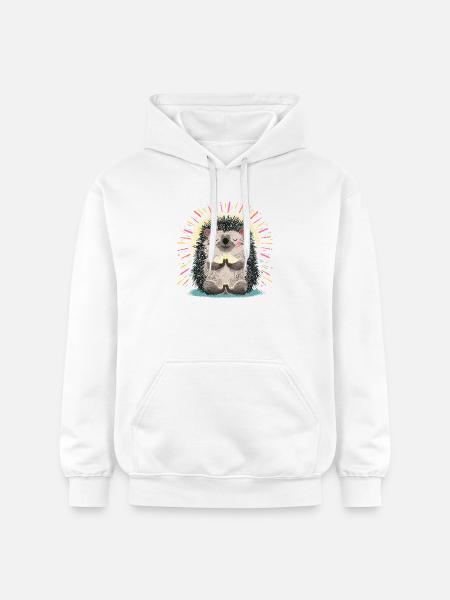 Zen Igel Meditations Igel - Gildan Unisex Softstyle® Midweight Hoodie - Weiß