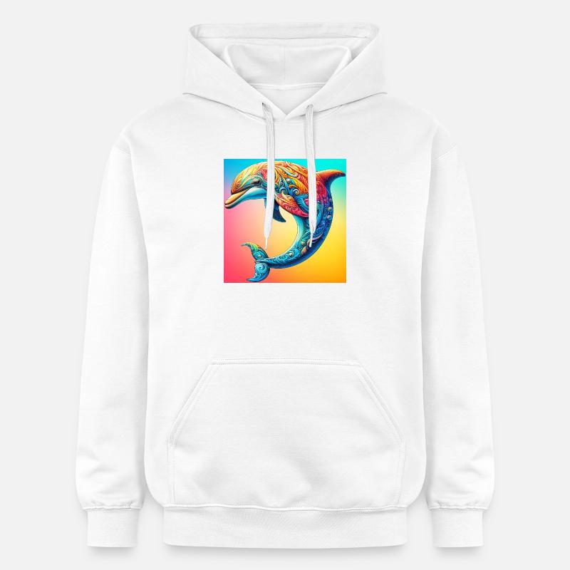 dauphin - Sweat à capuche Softstyle® Gildan Unisexe - blanc