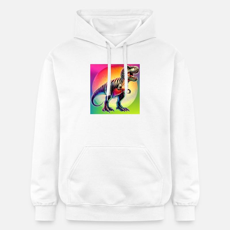 dinosaure - Sweat à capuche Softstyle® Gildan Unisexe - blanc