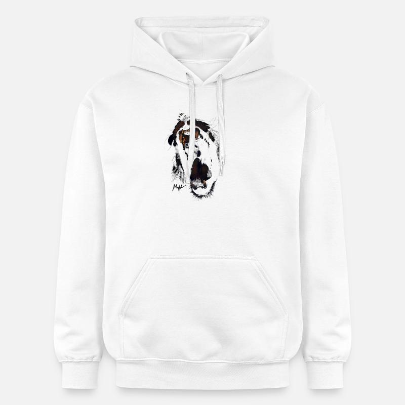 lion - Sweat à capuche Softstyle® Gildan Unisexe - blanc