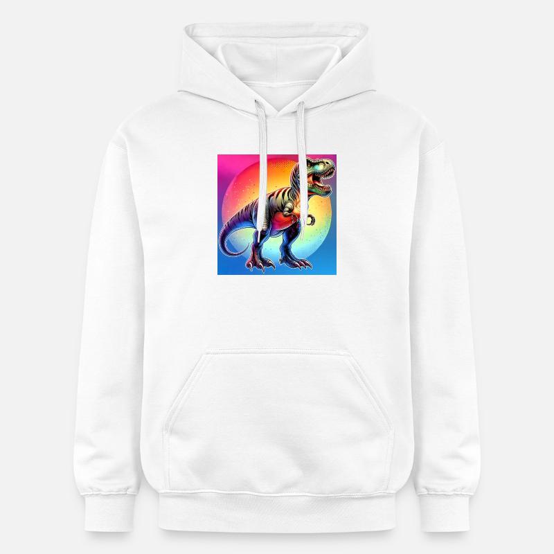 dinosaure - Sweat à capuche Softstyle® Gildan Unisexe - blanc
