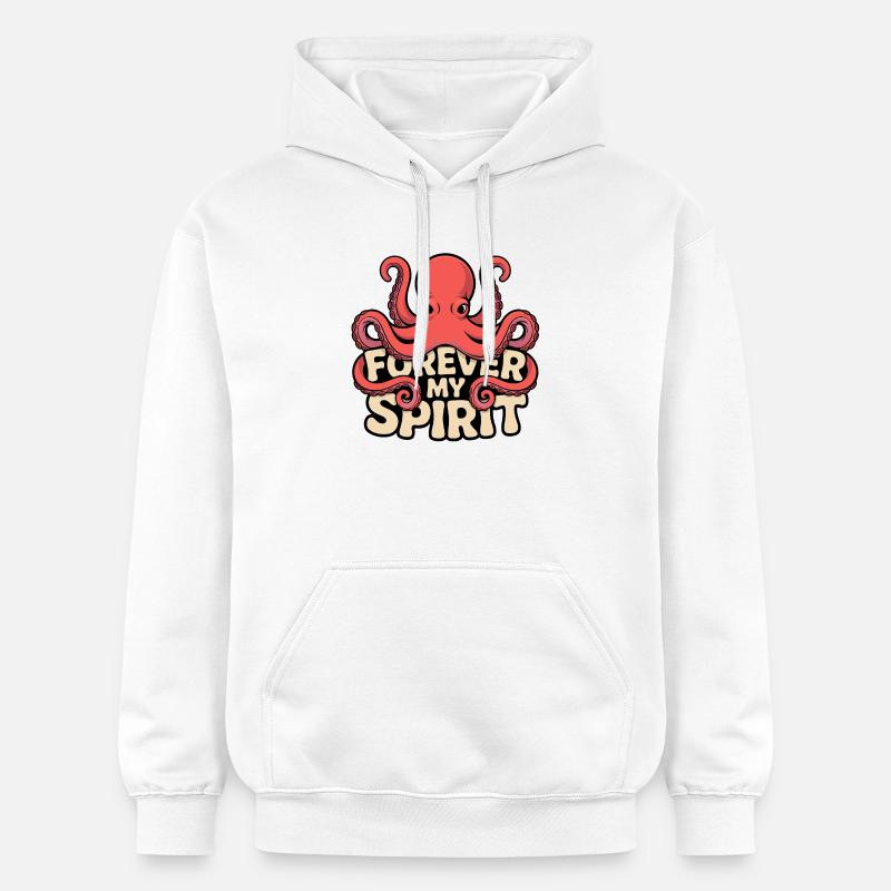 Forever My Spirit Octopus - Sweat à capuche Softstyle® Gildan Unisexe - blanc