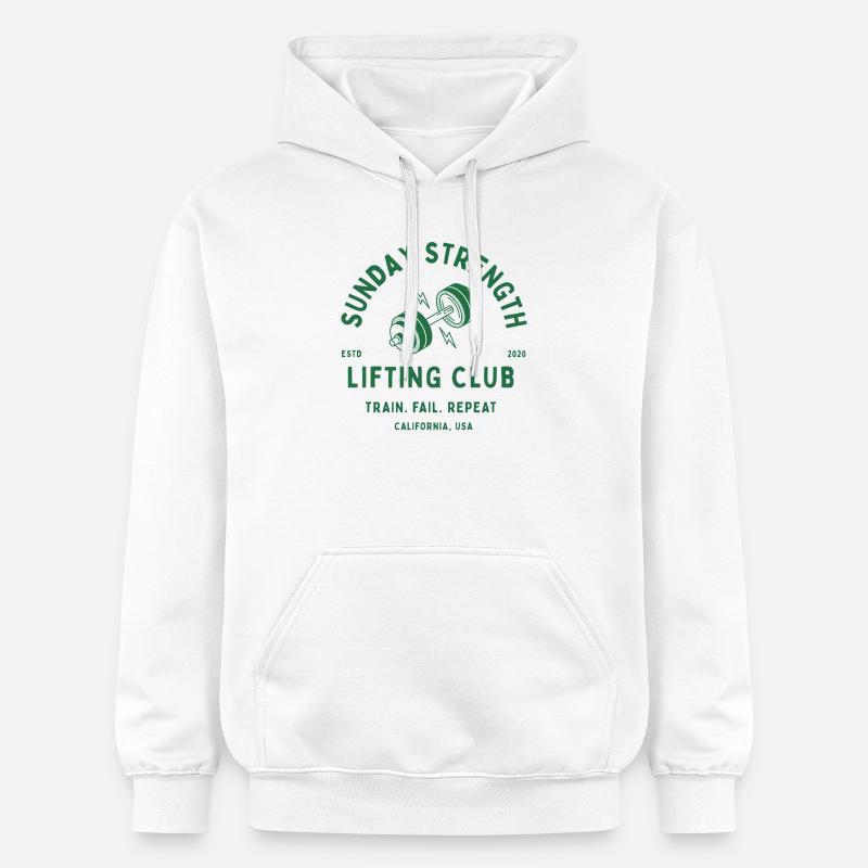 Club de musculation du dimanche - Sweat à capuche Softstyle® Gildan Unisexe - blanc