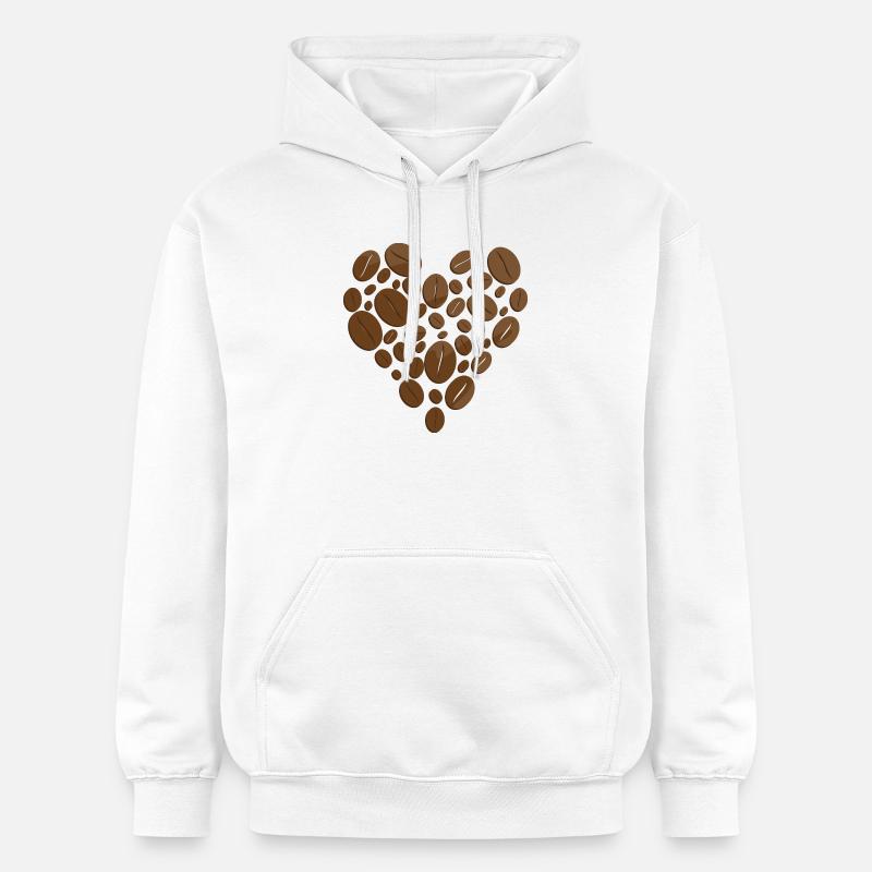 café - Sweat à capuche Softstyle® Gildan Unisexe - blanc