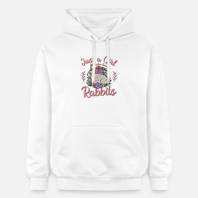 Lapins lapins - Sweat à capuche Softstyle® Gildan Unisexe - blanc