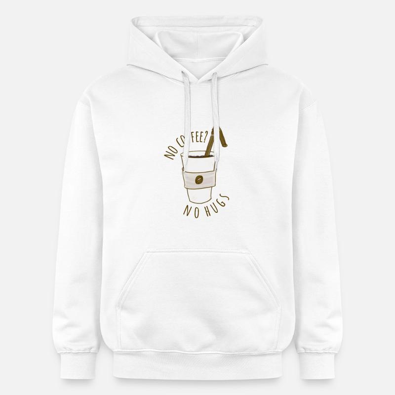 Pas de café? - Sweat à capuche Softstyle® Gildan Unisexe - blanc