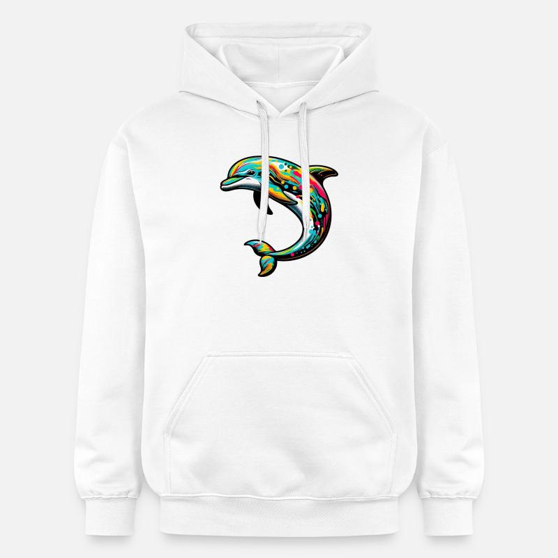 Dauphin - Sweat à capuche Softstyle® Gildan Unisexe - blanc
