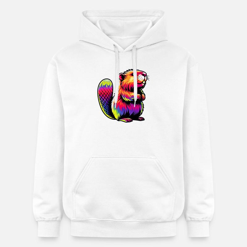 Castor - Sweat à capuche Softstyle® Gildan Unisexe - blanc
