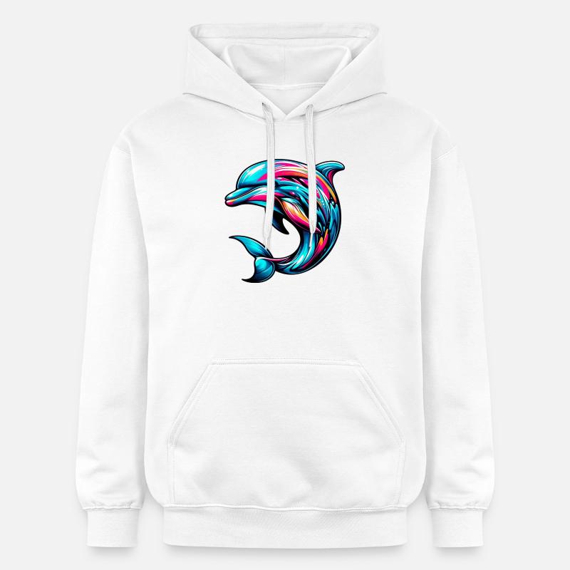 Dauphin - Sweat à capuche Softstyle® Gildan Unisexe - blanc