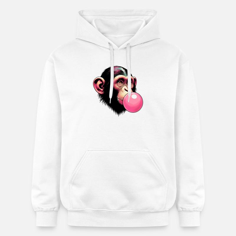 Singe - Sweat à capuche Softstyle® Gildan Unisexe - blanc