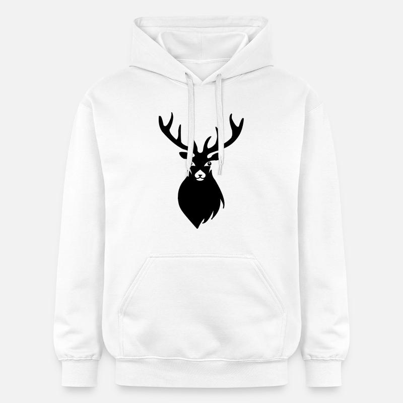 Cerf - Sweat à capuche Softstyle® Gildan Unisexe - blanc