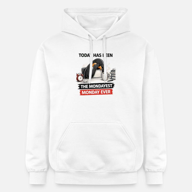 Blues des Penguins du lundi - Sweat à capuche Softstyle® Gildan Unisexe - blanc