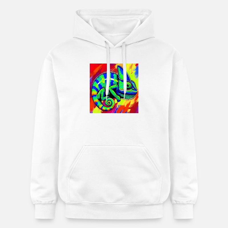 caméléon - Sweat à capuche Softstyle® Gildan Unisexe - blanc