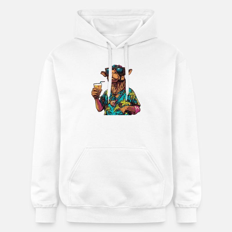 Kamel Comic Sommer - Gildan Unisex Softstyle® Midweight Hoodie - Weiß