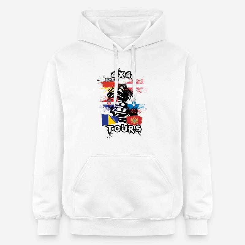 Tour de pays hors route - Sweat à capuche Softstyle® Gildan Unisexe - blanc