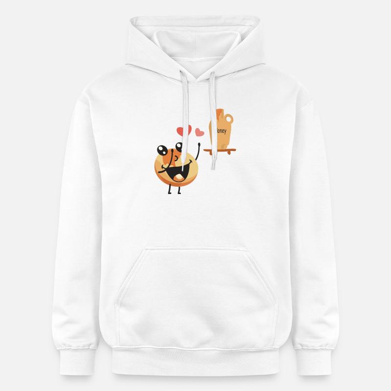 Les crêpes aiment le miel - Sweat à capuche Softstyle® Gildan Unisexe - blanc