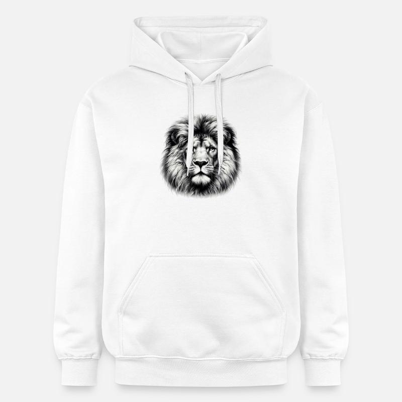 Lion - Sweat à capuche Softstyle® Gildan Unisexe - blanc