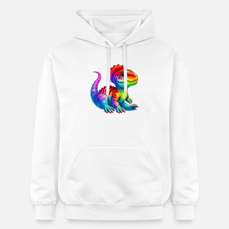 Dinosaure - Sweat à capuche Softstyle® Gildan Unisexe - blanc