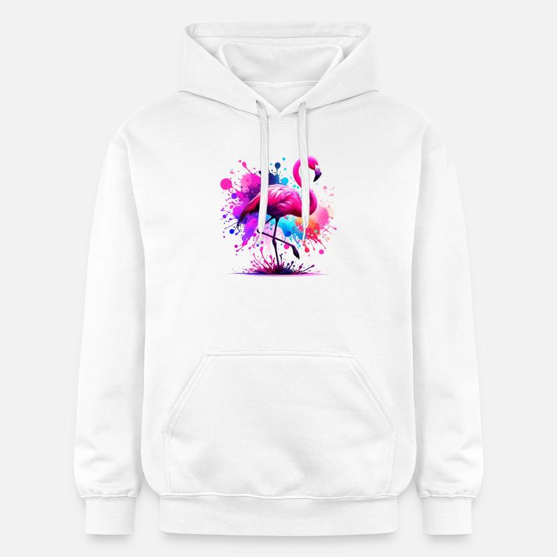 Flamant - Sweat à capuche Softstyle® Gildan Unisexe - blanc