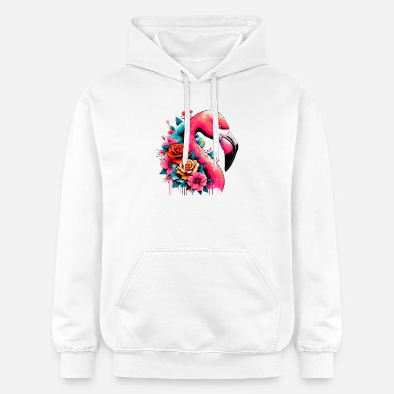 Flamant - Sweat à capuche Softstyle® Gildan Unisexe - blanc