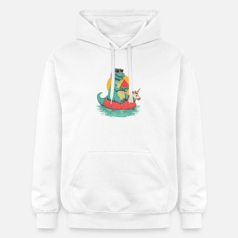 T-rex refroidissement - Sweat à capuche Softstyle® Gildan Unisexe - blanc