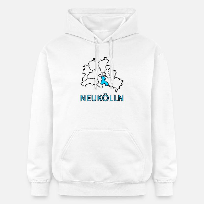 NEUKÖLLN, un quartier de Berlin - Sweat à capuche Softstyle® Gildan Unisexe - blanc