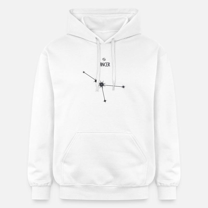 Krebs Sternzeichen Sternbild Sternbild Schwarz & Grau - Gildan Unisex Softstyle® Midweight Hoodie - Weiß