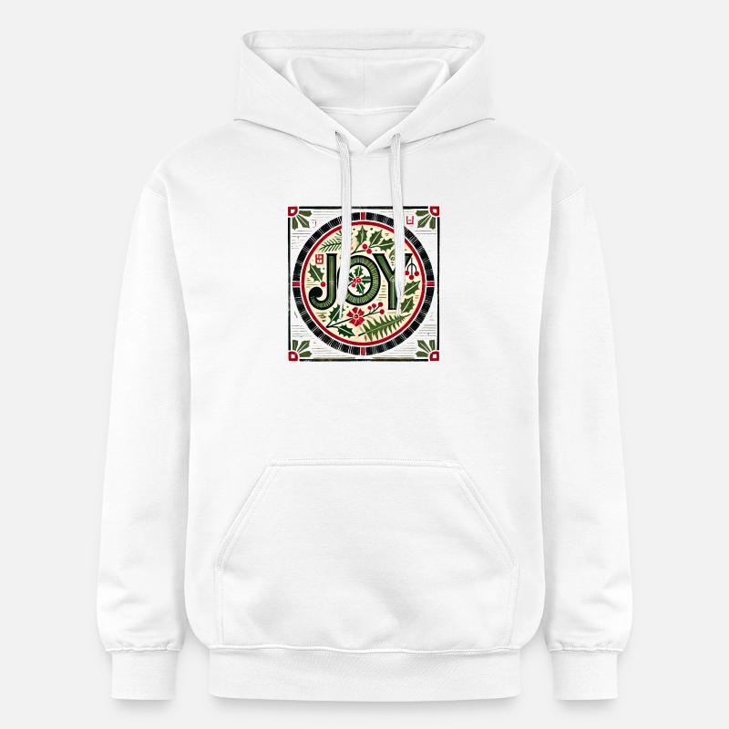 Couronne de houx Joy Roundel - Sweat à capuche Softstyle® Gildan Unisexe - blanc