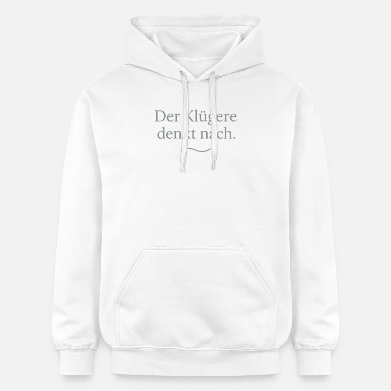 Plus on pense intelligemment - Sweat à capuche Softstyle® Gildan Unisexe - blanc